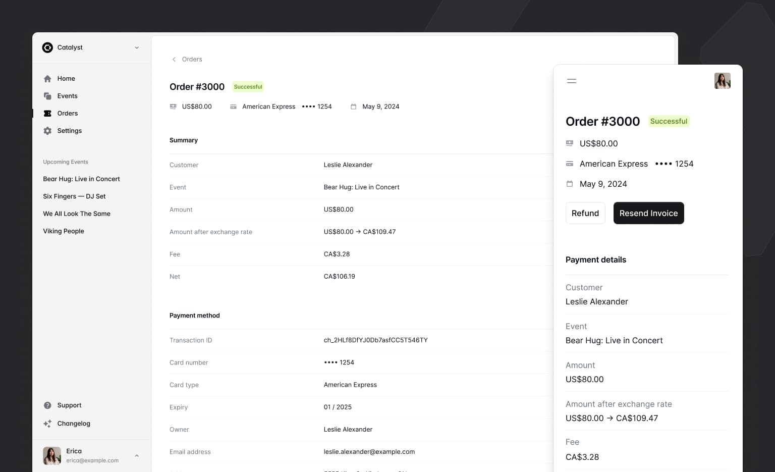 Catalyst application layout preview